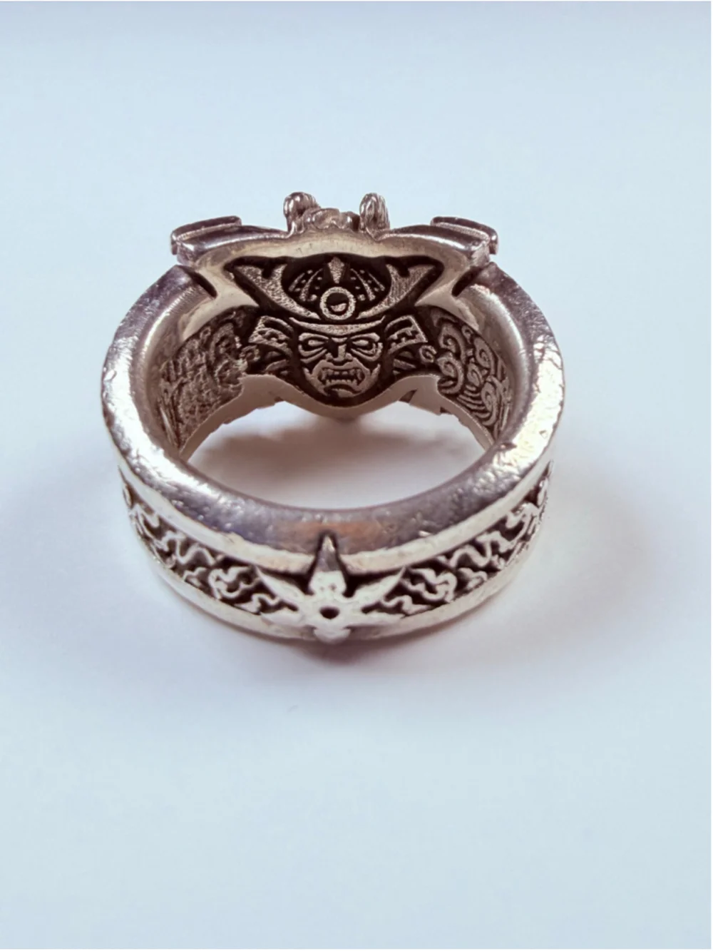 NightRider Bushido Dragon Red Garnet Eye 925 Sterling Silver Warrior Ring $655